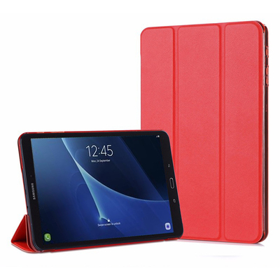 Microsonic Samsung Galaxy Tab A T580 Smart Case Kapaklı Kılıf Kırmızı