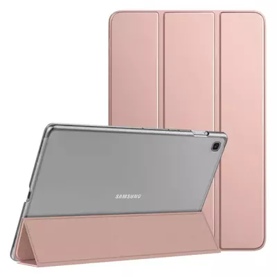 Microsonic Samsung Galaxy Tab A7 T500 Kılıf Slim Translucent Back Smart Cover Rose Gold