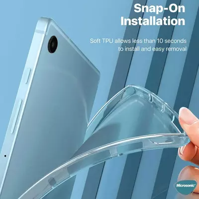 Microsonic Samsung Galaxy Tab A8 X200 Kılıf Transparent Soft Şeffaf