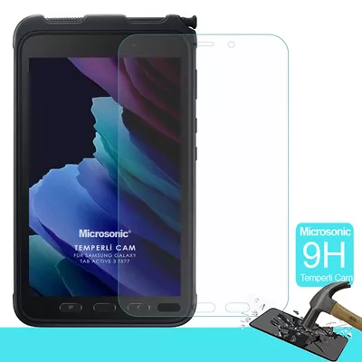 Microsonic Samsung Galaxy Tab Active 3 T577 Tempered Glass Cam Ekran Koruyucu