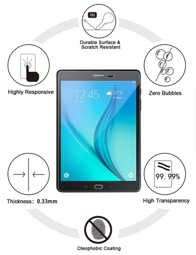 Microsonic Samsung Galaxy Tab S3 9.7'' T820/T825 Temperli Cam Ekran koruyucu Kırılmaz film
