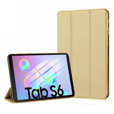 Microsonic Samsung Galaxy Tab S6 T860 Smart Case Kapaklı Kılıf Gold