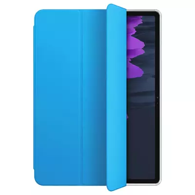 Microsonic Samsung Galaxy Tab S7 FE LTE T737 Kılıf Slim Translucent Back Smart Cover Mavi