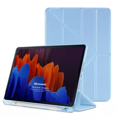 Microsonic Samsung Galaxy Tab S9 FE+ Kılıf Origami Pencil Mavi