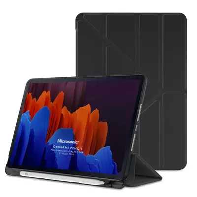 Microsonic Samsung Galaxy Tab S9 FE+ Kılıf Origami Pencil Siyah