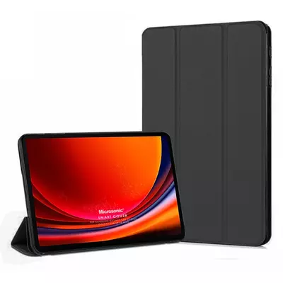 Microsonic Samsung Galaxy Tab S9 FE+ Kılıf Slim Translucent Back Smart Cover Siyah