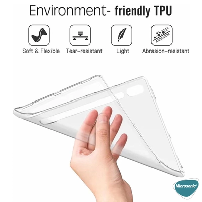 Microsonic Samsung Galaxy Tab S9 FE Kılıf Transparent Soft Şeffaf