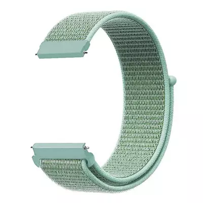 Microsonic Samsung Galaxy Watch 3 41mm Hasırlı Kordon Woven Sport Loop Mint Yeşili