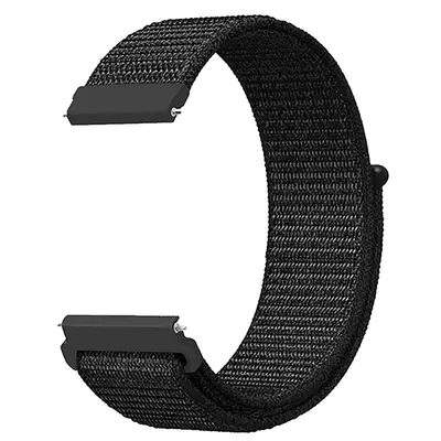 Microsonic Samsung Galaxy Watch 3 41mm Hasırlı Kordon Woven Sport Loop Siyah