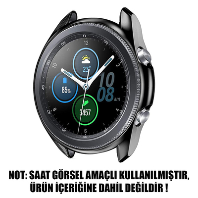 Microsonic Samsung Galaxy Watch 3 41mm Kılıf 360 Full Round Soft Silicone Siyah