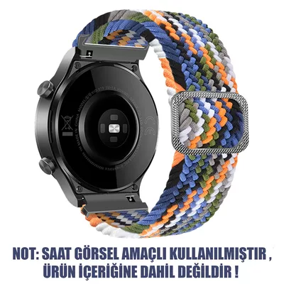 Microsonic Samsung Galaxy Watch 3 41mm Kordon Braided Loop Band Renkli