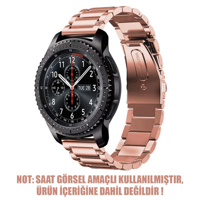 Microsonic Samsung Galaxy Watch 3 41mm Metal Stainless Steel Kordon Rose Gold