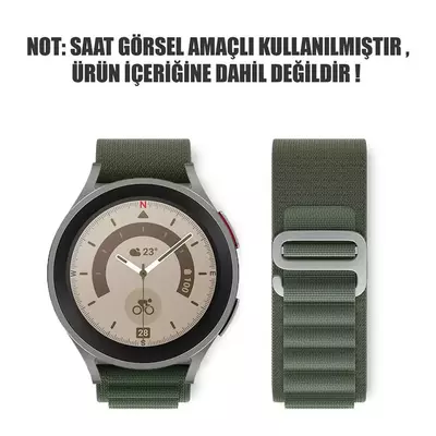 Microsonic Samsung Galaxy Watch 3 45mm Kordon Alpine Loop Yeşil