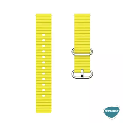 Microsonic Samsung Galaxy Watch 3 45mm Kordon Ocean Band Sarı