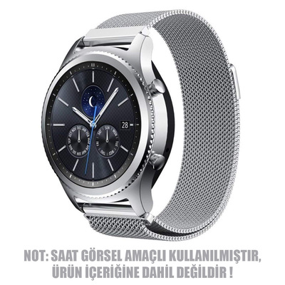 Microsonic Samsung Galaxy Watch 3 45mm Milanese Loop Kordon Gümüş