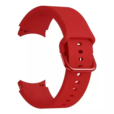 Microsonic Samsung Galaxy Watch 4 40mm Kordon Solid Silicone Band Kırmızı