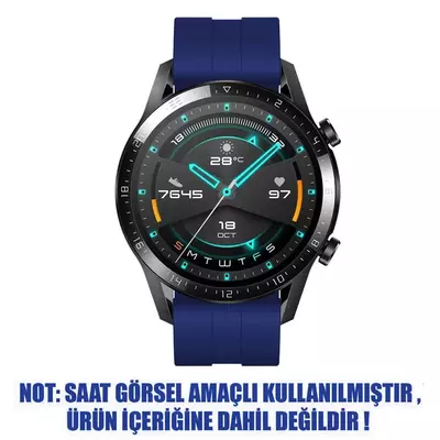 Microsonic Samsung Galaxy Watch 4 44mm Kordon, Silicone RapidBands Lacivert