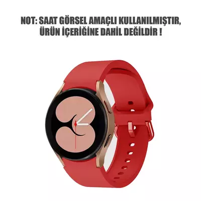Microsonic Samsung Galaxy Watch 4 Classic 46mm Kordon Solid Silicone Band Kırmızı