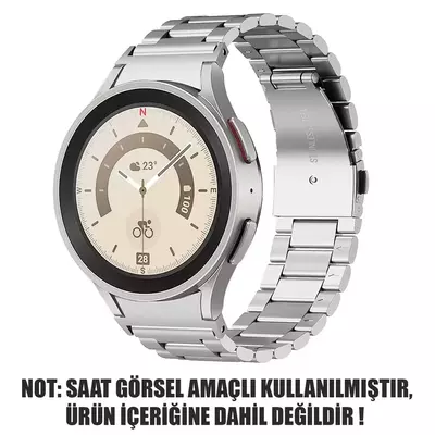 Microsonic Samsung Galaxy Watch 4 Classic 46mm Solid Steel Kordon Gümüş