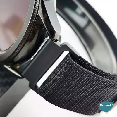 Microsonic Samsung Galaxy Watch 42mm Kordon Alpine Loop Siyah