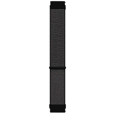 Microsonic Samsung Galaxy Watch 46mm Hasırlı Kordon Woven Sport Loop Siyah