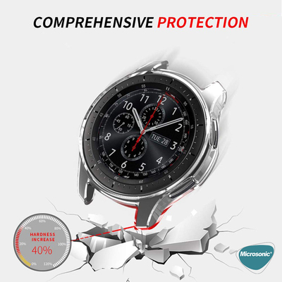 Microsonic Samsung Galaxy Watch 46mm Kılıf 360 Full Round Soft Silicone Şeffaf