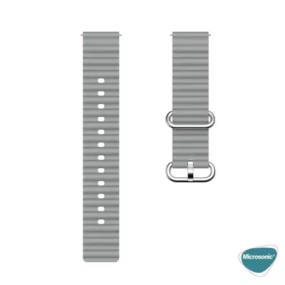 Microsonic Samsung Galaxy Watch 46mm Kordon Ocean Band Gri