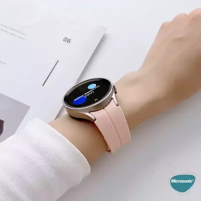 Microsonic Samsung Galaxy Watch 5 40mm Kordon Ribbon Line Sarı