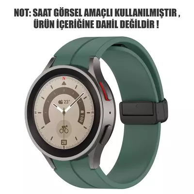 Microsonic Samsung Galaxy Watch 5 40mm Kordon Ribbon Line Yeşil