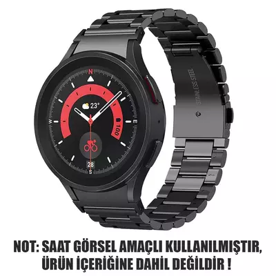 Microsonic Samsung Galaxy Watch 5 44mm Solid Steel Kordon Siyah