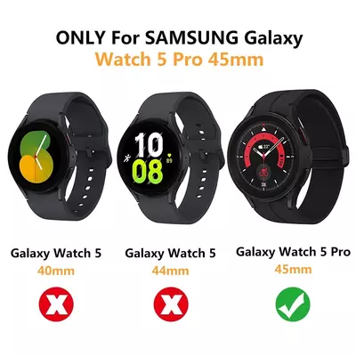 Microsonic Samsung Galaxy Watch 5 Pro 45mm Kılıf 360 Full Round Soft Silicone Şeffaf