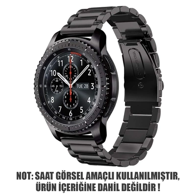 Microsonic Samsung Galaxy Watch 6 Classic 47mm Metal Stainless Steel Kordon Siyah