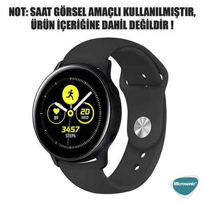 Microsonic Samsung Galaxy Watch Active 2 40mm Silicone Sport Band Lacivert
