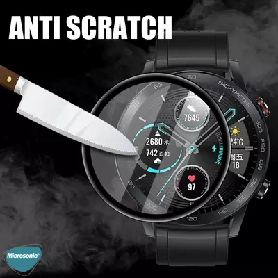 Microsonic Samsung Galaxy Watch Active 2 40mm Tam Kaplayan Temperli Cam Full Ekran Koruyucu Siyah