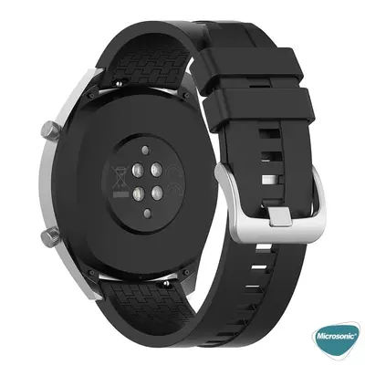 Microsonic Samsung Galaxy Watch Active 2 44mm Kordon, Silicone RapidBands Siyah