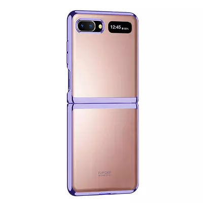 Microsonic Samsung Galaxy Z Flip Kılıf Shell Platinum Mor