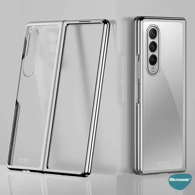 Microsonic Samsung Galaxy Z Fold 3 Kılıf Shell Platinum Gümüş