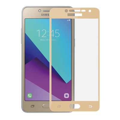 Microsonic Samsung Grand Prime Plus Kavisli Temperli Cam Ekran Koruyucu Film Gold