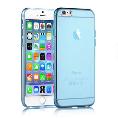 Microsonic Slim Kılıf Transparent Soft iPhone 6 (4.7'') Kılıf Transparent Soft Mavi