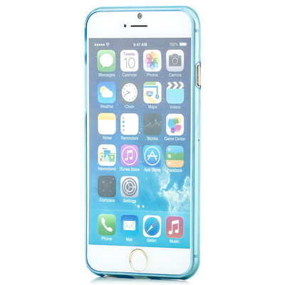 Microsonic Slim Kılıf Transparent Soft iPhone 6 Plus (5.5'') Kılıf Transparent Soft Mavi