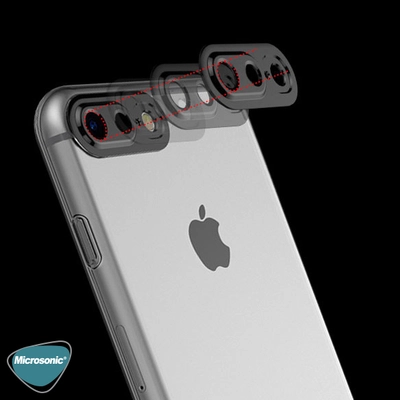Microsonic Soft series 360 Degree Camera Protector Apple iPhone SE 2022 Kılıf Beyaz