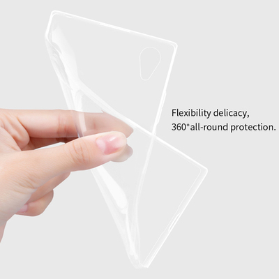 Microsonic Sony Xperia XA1 Plus Kılıf Transparent Soft Beyaz