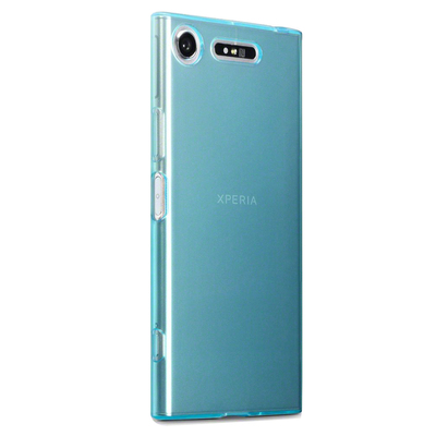 Microsonic Sony Xperia XZ1 Kılıf Transparent Soft Mavi
