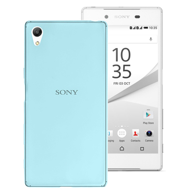 Microsonic Sony Xperia Z5 Premium Kılıf Transparent Soft Mavi