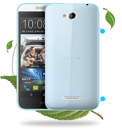 Microsonic HTC Desire 616 Kılıf Transparent Soft Mavi