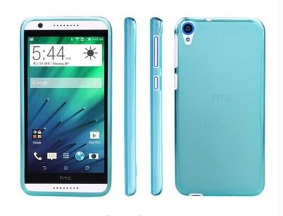 Microsonic HTC Desire 820 Kılıf Transparent Soft Mavi