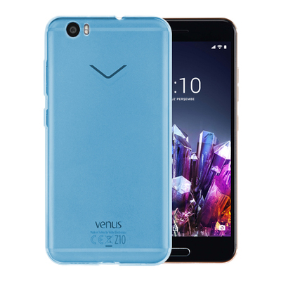 Microsonic Vestel Venüs Z10 Kılıf Transparent Soft Mavi