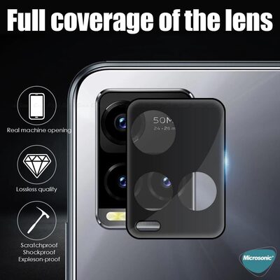 Microsonic Vivo Y21s Kamera Lens Koruma Camı V2 Siyah