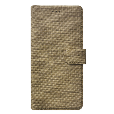 Microsonic Xiaomi Mi 10 Lite Kılıf Fabric Book Wallet Gold