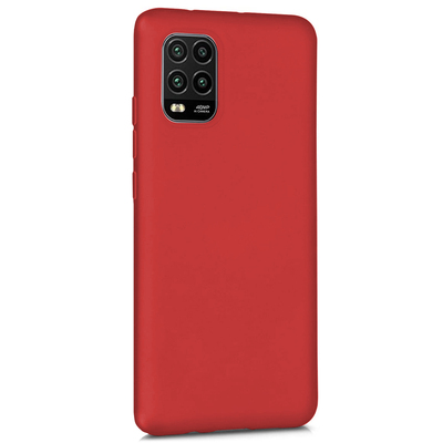 Microsonic Xiaomi Mi 10 Lite Kılıf Matte Silicone Kırmızı
